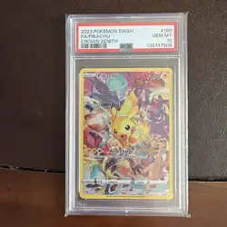 2023 Pokemon SWSH Crown Zenith #160 FA Pikachu PSA 10 GEM MINT - Image 1