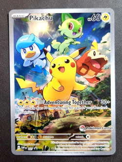 Pikachu SVP 027 Pokemon Center Exclusive Stamped Black Star Promo - Image 1