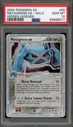 Pokemon Metagross ex EX Hidden Legends Holo Ultra Rare #95 PSA 10 Gem Mint - Image 1