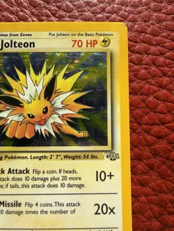 Jolteon 4/64 1999 Pokemon Jungle Holo WOTC Vintage Holo Rare MP - Image 4