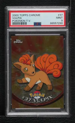 Vulpix Topps Chrome Pokemon TV Animation Edition PSA 9 MINT 2000 - Image 1