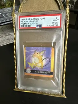 Pokemon Pikachu/Raichu Action Flipz Series One #1 PSA 9 Mint (OC) - Image 1