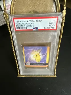 Pokemon Pikachu/Raichu Action Flipz Series One #1 PSA 9 Mint (OC) - Image 2
