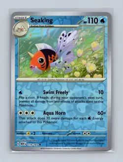 Seaking 119/165 Uncommon 151 Pokemon Reverse Holo Lightly Played - Image 1