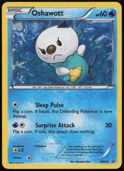 Oshawott - BW08 LP Black And White Promo Holo Pokemon - Image 1