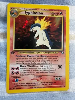 The Pokemon Company Typhlosion Neo Genesis 1st Ed Holo Rare 18/111 100 HP - Image 1