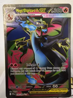 Mega Charizard X ex Full Art Ultra Rare 109/094 Pokemon Phantasmal Flames - Image 1