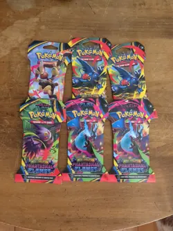 Pokemon TCG: ME Phantasmal Flames Sleeved Booster Packs X6 - Image 1