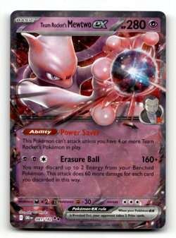 Team Rocket's Mewtwo ex Pokemon • Double Rare • 081/182 Destined Rivals - Image 1