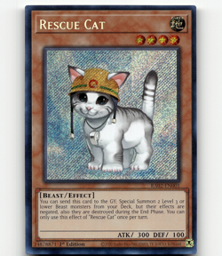 Yugioh Rescue Cat (Secret Rare) - 25th Anniv. Rarity Coll. 2 - Image 1