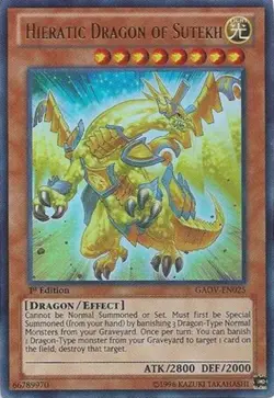 Hieratic Dragon of Sutekh - GAOV-EN025 - Ultra Rare - 1st Edition - Lightly Play - Image 1