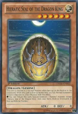 Hieratic Seal of the Dragon King - GAOV-EN082 - Common - Unlimited Edition - Lig - Image 1
