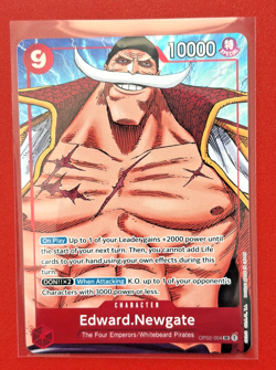 EDWARD NEWGATE - One Piece OP02-004 - AA Alt Art Super Rare SR - Paramount War - Image 1
