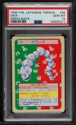 Onix Topsun Japanese Pokemon Green Back PSA 10 GEM MT 1997 - Image 1