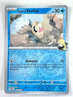 Cynthia’s Feebas 052/182 Reverse Holo Destined Rivals Pokemon TCG - Near Mint NM - Image 1