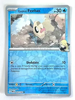 Cynthia’s Feebas 052/182 Reverse Holo Destined Rivals Pokemon TCG - Near Mint NM - Image 3