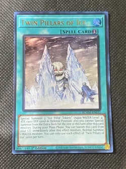 YuGiOh! - Twin Pillars of Ice BLMM-EN032 Ultra Rare 1st Edition Near Mint - Image 1