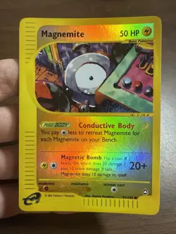 Pokemon TCG Magnemite Aquapolis 91/147 2003 Reverse Holo E Reader - Image 1