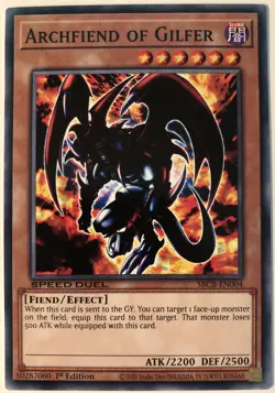 Yu-Gi-Oh! TCG Archfiend of Gilfer Speed Duel: Battle City Box SBCB-EN004 1st... - Image 1