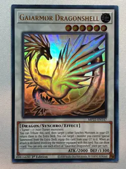 Yugioh 2022 Tin of the Pharaoh's Gods Gaiarmor Dragonshell MP22-EN147 - Image 1