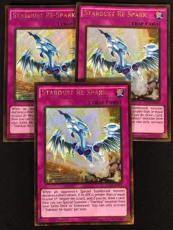 Yugioh Stardust Re-Spark PGL2-EN020 1st Gold X3 (NM) - Image 1