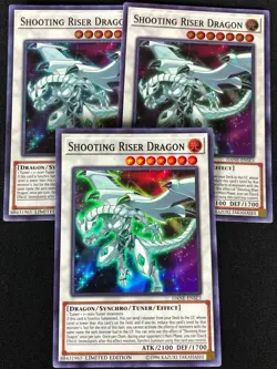 YUGIOH SHOOTING RISER DRAGON DANE-ENSE3 SUPER X3 (NM) - Image 1