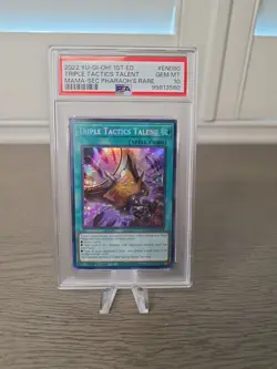 Yugioh MAMA-EN090 Triple Tactics Talent Secret Pharaoh's Rare 1st Edition PSA 10 - Image 1
