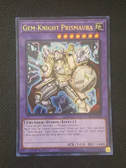 YuGiOh! - Gem-Knight Prismaura BLMM-EN140 Ultra Rare 1st Edition Near Mint - Image 1