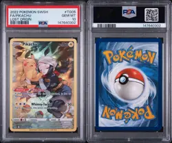 Pikachu TG05/TG30 Swsh11: Lost Origin Trainer Gallery Holo PSA 10 GEM MINT - Image 3