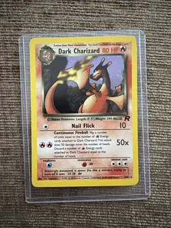 Pokemon Dark Charizard holo 4/82 WOTC team rocket set - Image 3