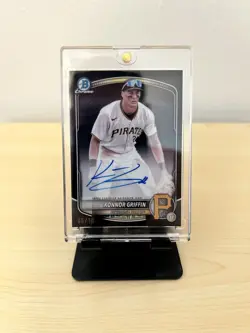 2025 Bowman Prospect Mojo Autographs#BMA-KG Konnor Griffin Black Refractor /10 - Image 1