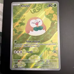 Pokemon TCG Rowlet 090/088 Perfect Order Illustration Rare Pokemon Card - NM - Image 1