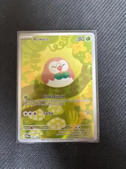 Pokemon TCG Rowlet 090/088 Perfect Order Illustration Rare Pokemon Card - NM - Image 1