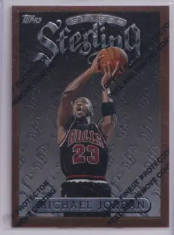 1996-97 TOPPS FINEST STERLING MICHAEL JORDAN CHICAGO BULLS #6 - Image 1