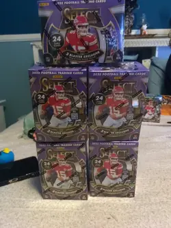 2025 Select Football Factory Sealed Blaster Box (Red And Blue Exclusive) - Image 1