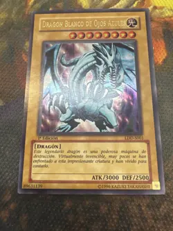 Yugioh blue eyes white dragon LDD-S001 1st edition original NM - Image 1
