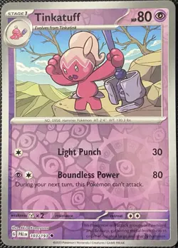 Tinkatuff 103/193 Sv02: Paldea Evolved Reverse Holo - Pokemon Card - Image 1