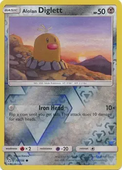 POKEMON CARD REVERSE HOLO DIGLETT 78/156 NO 050 MOLE POKEMON TCG CCG - Image 1