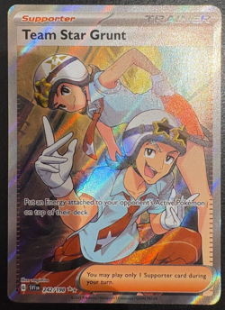 Pokemon TCG Team Star Grunt Scarlet Violet Holo Ultra Rare Card 242/198 NM - Image 1