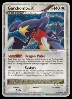 Garchomp LV.X Majestic Dawn #97/100 Holo Pokemon Card - Image 1