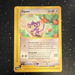 Aipom 067/147 Aquapolis Regular Pokemon TCG Card English - Image 1