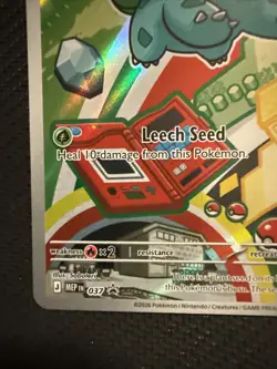 Pokemon Bulbasaur MEP Holo Card 037 80 HP Leech Seed 10 2026 Pokemon TCG - Image 5