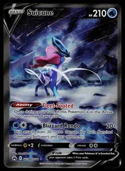 Pokemon Card - Suicune V Crown Zenith Galarian Gallery GG38/GG70 Holo Rare V - Image 1