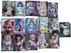 Anime Waifu Bulk Lot - 16 Assorted Waifu Cards! Miko Goddess Story - Image 1