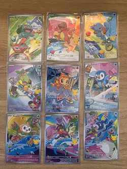 Pokemon TCG First Partner Illustration Complete Set 9 Cards Series 1 Promo - Image 1