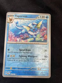 Prismatic Evolutions Reverse holo and EX Bundle 4x Pokemon card NM Vaporeon - Image 2