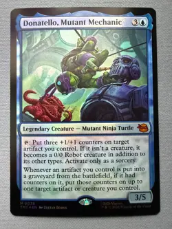 Donatello, Mutant Mechanic *FOIL* NM - Teenage Mutant Ninja Turtles MTG TMNT #36 - Image 1