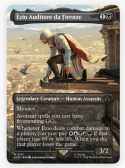 MTG Ezio Auditore da Firenze #113 Mythic Borderless Assassin's Creed NM - Image 1