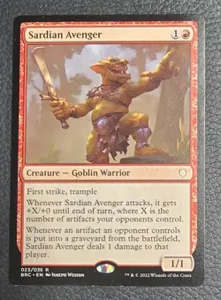 MTG Sardian Avenger Commander: the Brothers' War Regular Rare NM - Image 1