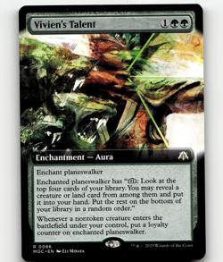 MTG Vivien's Talent (Extended Art) 86 March of the Machine Rare - Image 1